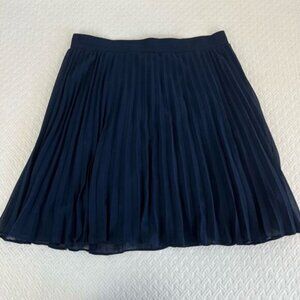 SUD Express Women’s 42 US 10 Navy Blue Ruffled Pleated Lined A Line Mini Skirt